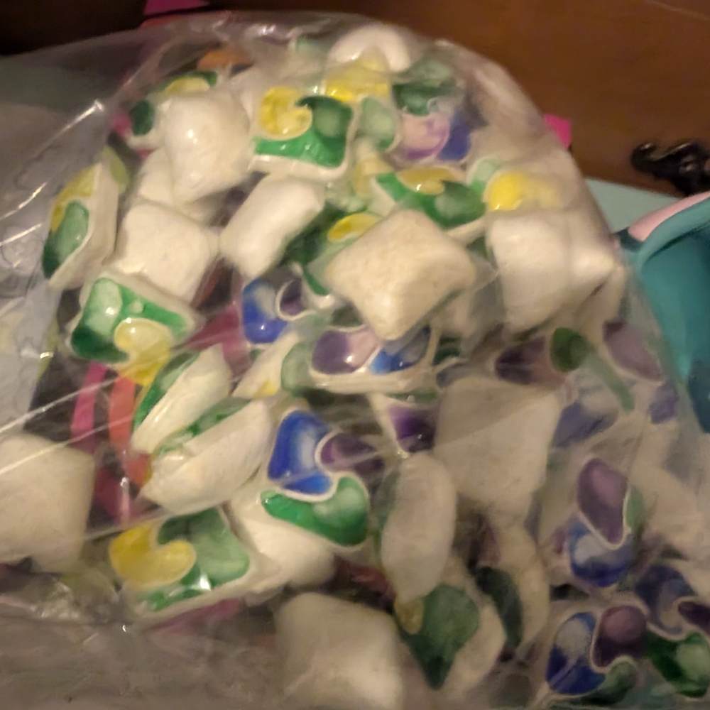 Vibrant Yellow and Green Multi-Chambered Detergent Pods
